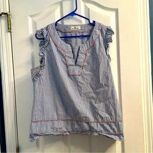 Vineyard Vines Blue and White Striped Top